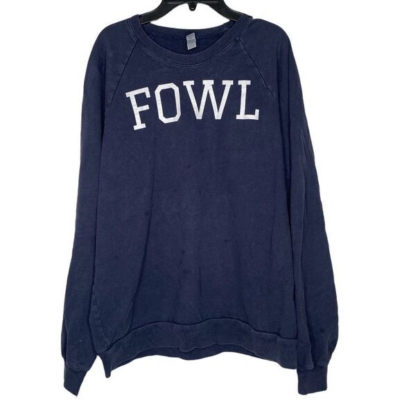 American Apparel “Fowl” pullover sweatshirt size large football‎ season - Picture 1 of 4